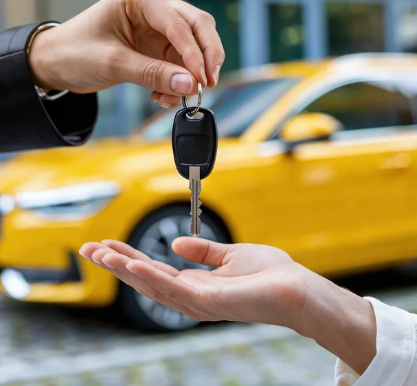 Handing over car keys